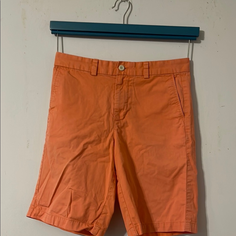 Vineyard Vines Orange Casual Shorts with Classic Straight-Leg Cut